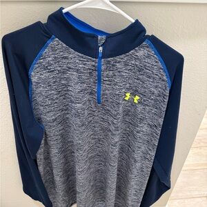 Under Armour Men's Navy Long Sleeve Quarter zip